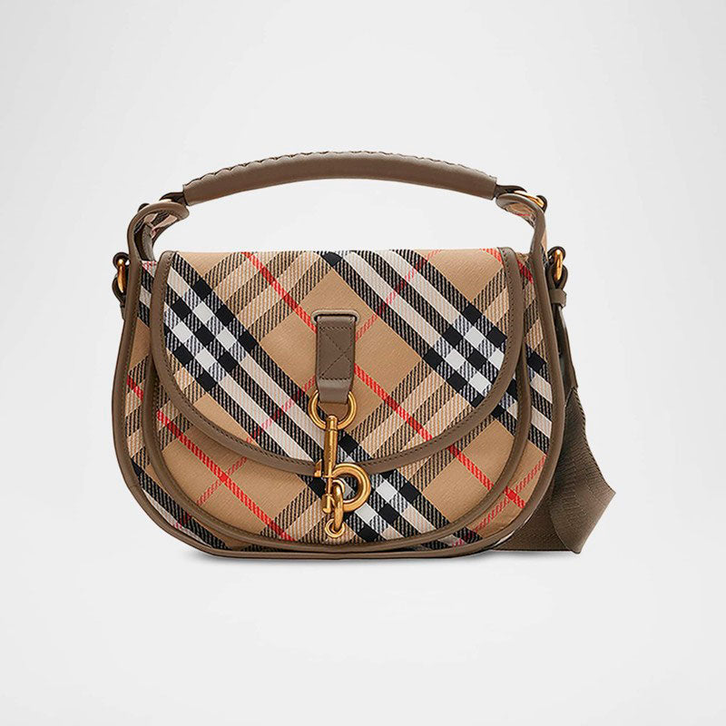 Bolsa Handle Clip Small Check Canvas - Mercado de Luxo - O Maior E-Commerce de Bens, Produtos e Serviços de Luxo do Brasil.