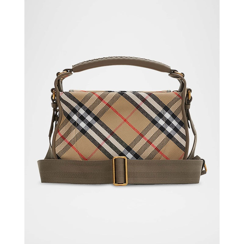 Bolsa Handle Clip Small Check Canvas