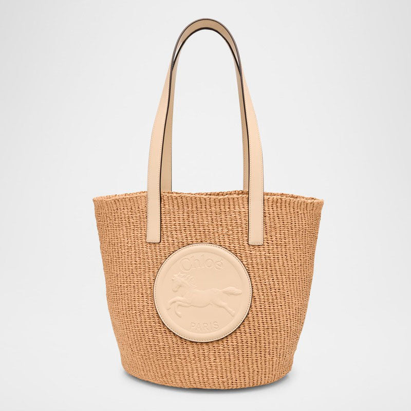 Bolsa Shopper Large Horse Medal Basket in Paper - Mercado de Luxo - O Maior E-Commerce de Bens, Produtos e Serviços de Luxo do Brasil.
