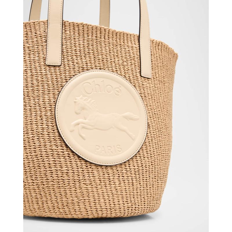 Bolsa Shopper Large Horse Medal Basket in Paper
