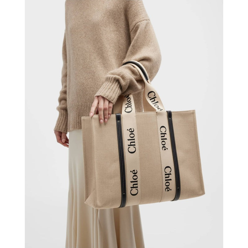 Bolsa Shopper Woody Large in Linen