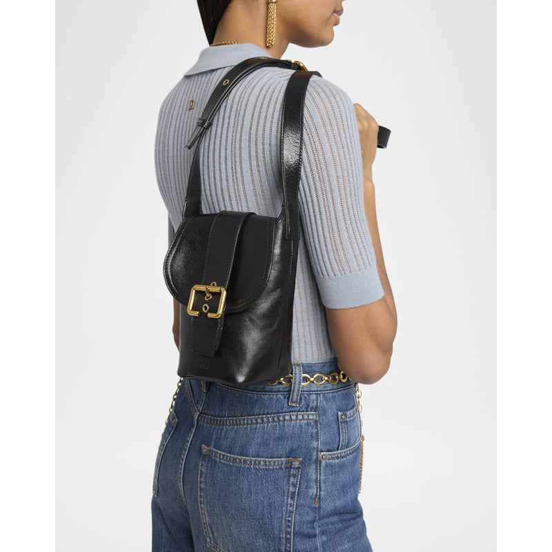 Bolsa Shoulder Camera in Natural Shiny Buffalo