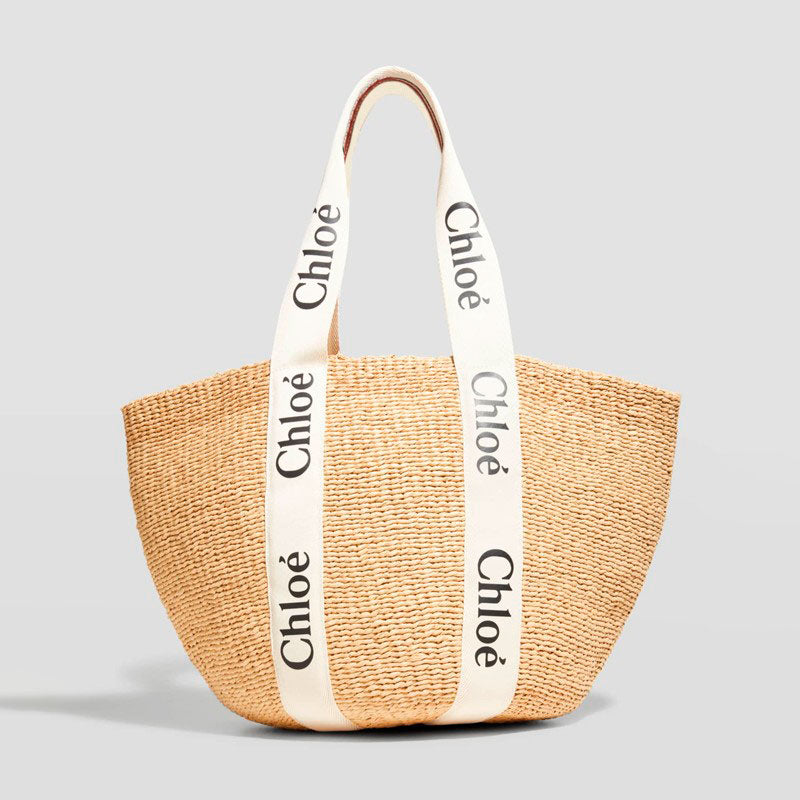 Bolsa Beach Woody Large Mifuko Basket in Fair Trade Paper Embellished with Linen - Mercado de Luxo - O Maior E-Commerce de Bens, Produtos e Serviços de Luxo do Brasil.