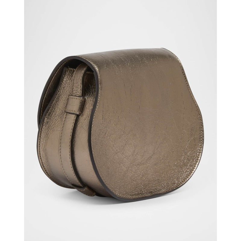 Bolsa Crossbody Marcie Small Saddle in Metallic