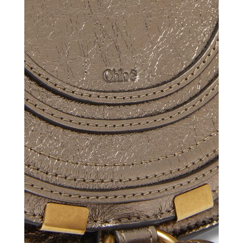 Bolsa Crossbody Marcie Small Saddle in Metallic