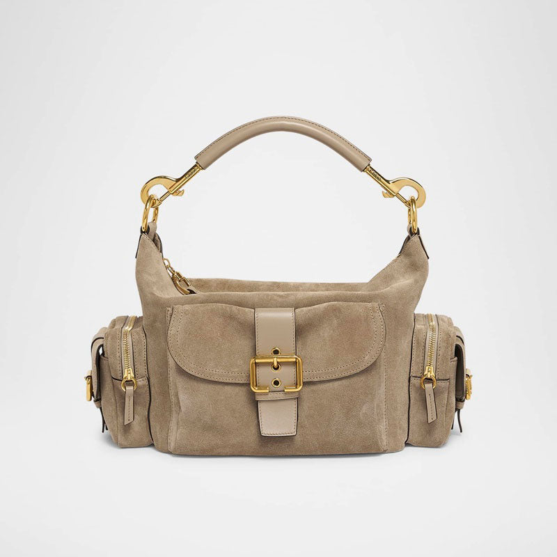 Bolsa Shoulder Medium Camera in Suede - Mercado de Luxo - O Maior E-Commerce de Bens, Produtos e Serviços de Luxo do Brasil.