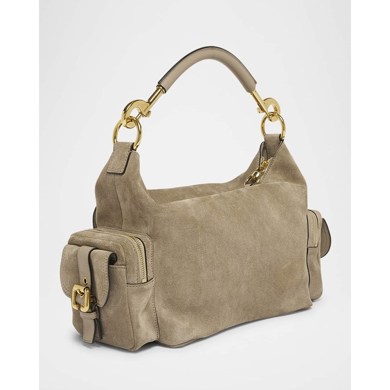 Bolsa Shoulder Medium Camera in Suede