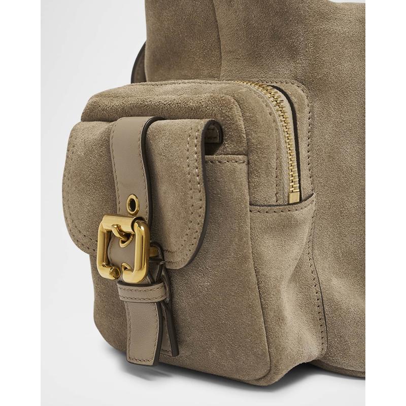 Bolsa Shoulder Medium Camera in Suede
