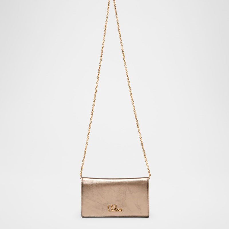 Bolsa Crossbody Iconic on Chain in Metallic - Mercado de Luxo - O Maior E-Commerce de Bens, Produtos e Serviços de Luxo do Brasil.
