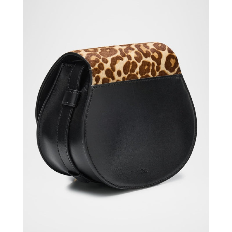 Bolsa Crossbody Marcie Small in Leopard-Print Calf Hair