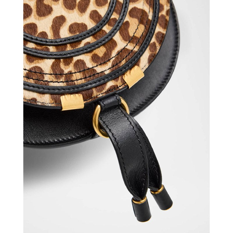 Bolsa Crossbody Marcie Small in Leopard-Print Calf Hair