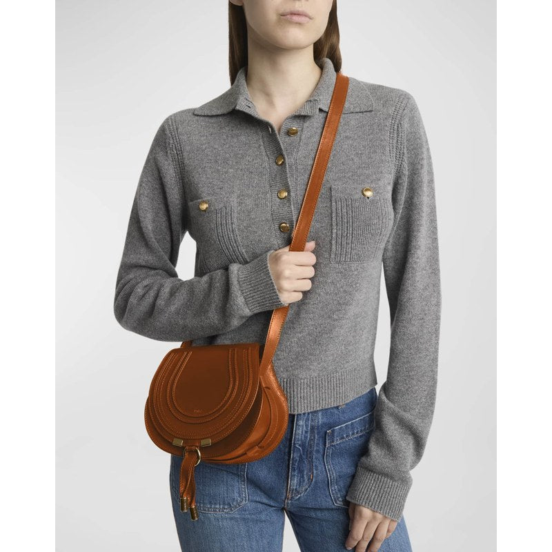 Bolsa Crossbody Marcie Small in Shiny Calfskin