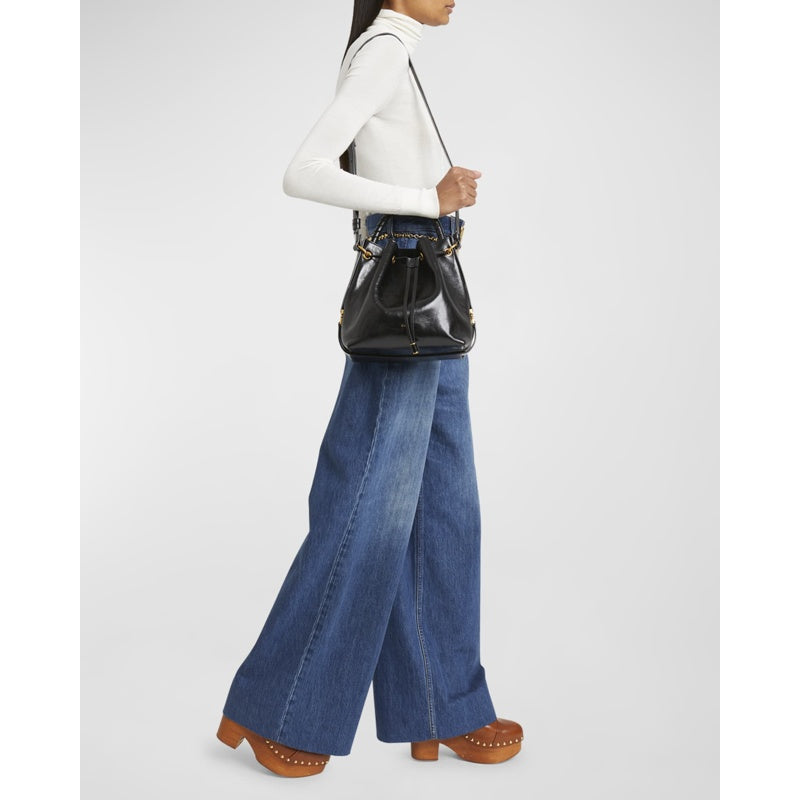 Bolsa Shoulder Marcie in Shiny Calfskin