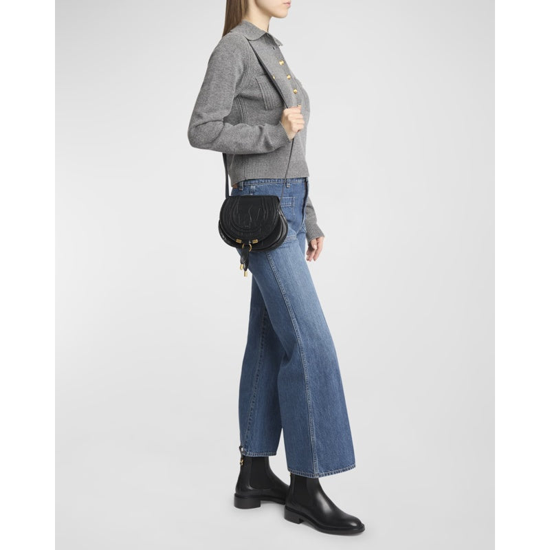 Bolsa Crossbody Marcie Small in Croc-Embossed Calfskin
