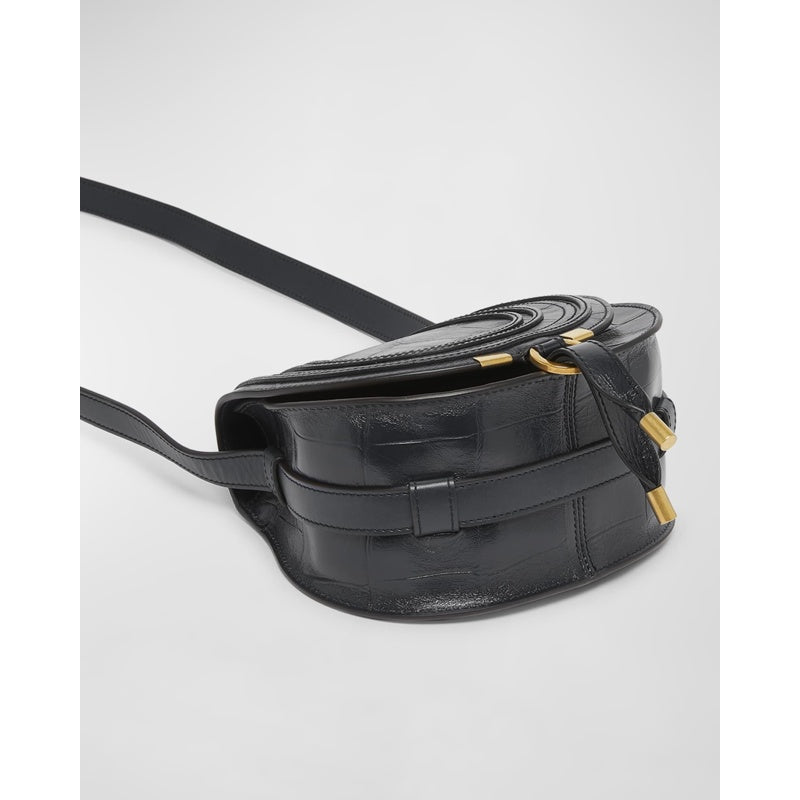 Bolsa Crossbody Marcie Small in Croc-Embossed Calfskin