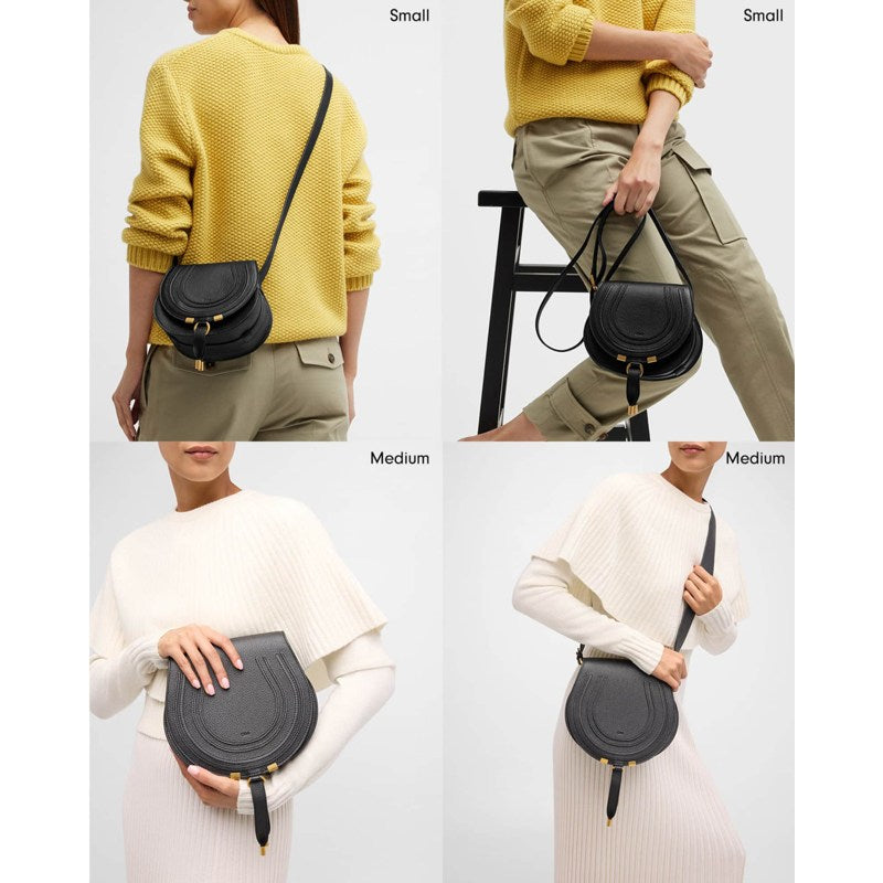 Bolsa Crossbody Marcie Medium Slim in Grained Calfskin