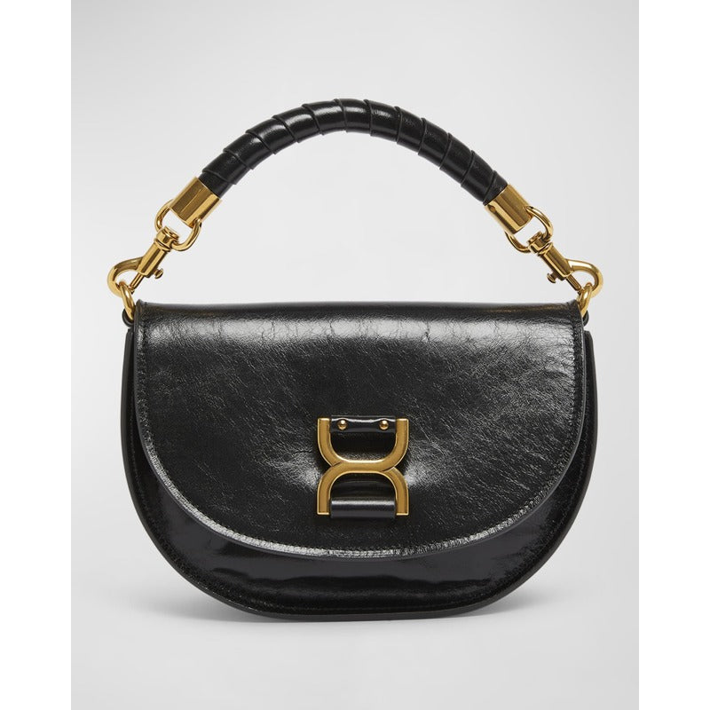 Bolsa Shoulder Marcie Flap in Shiny Calfskin