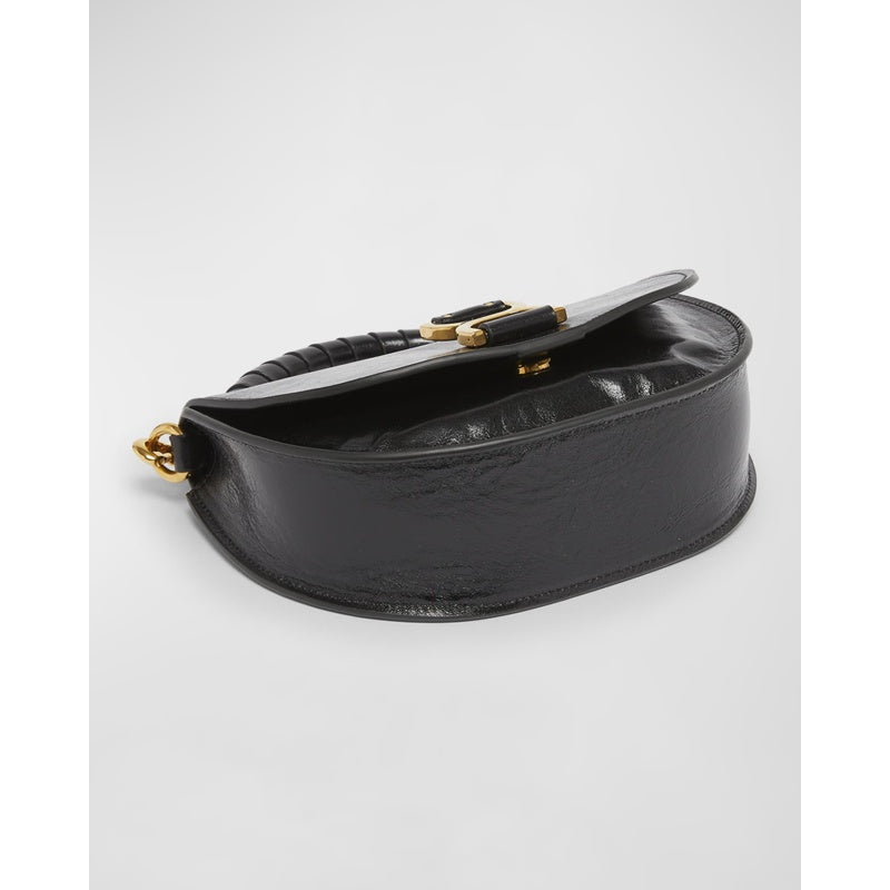 Bolsa Shoulder Marcie Flap in Shiny Calfskin