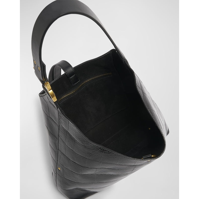 Bolsa Shoulder Marcie Small in Croc-Embossed