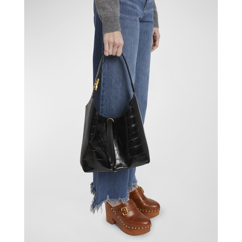 Bolsa Shoulder Marcie Small in Croc-Embossed