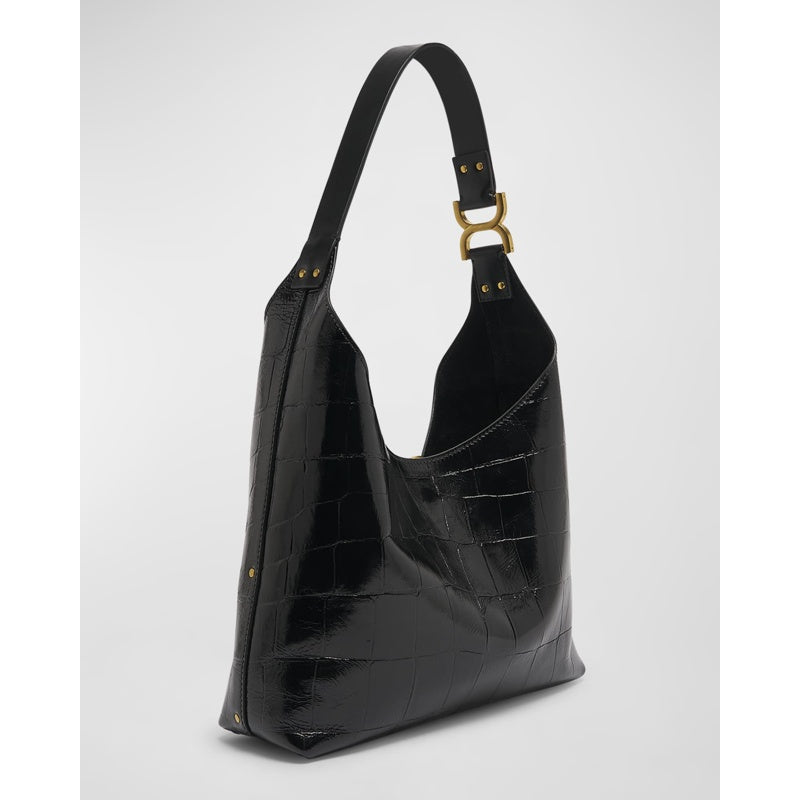 Bolsa Shoulder Marcie Small in Croc-Embossed