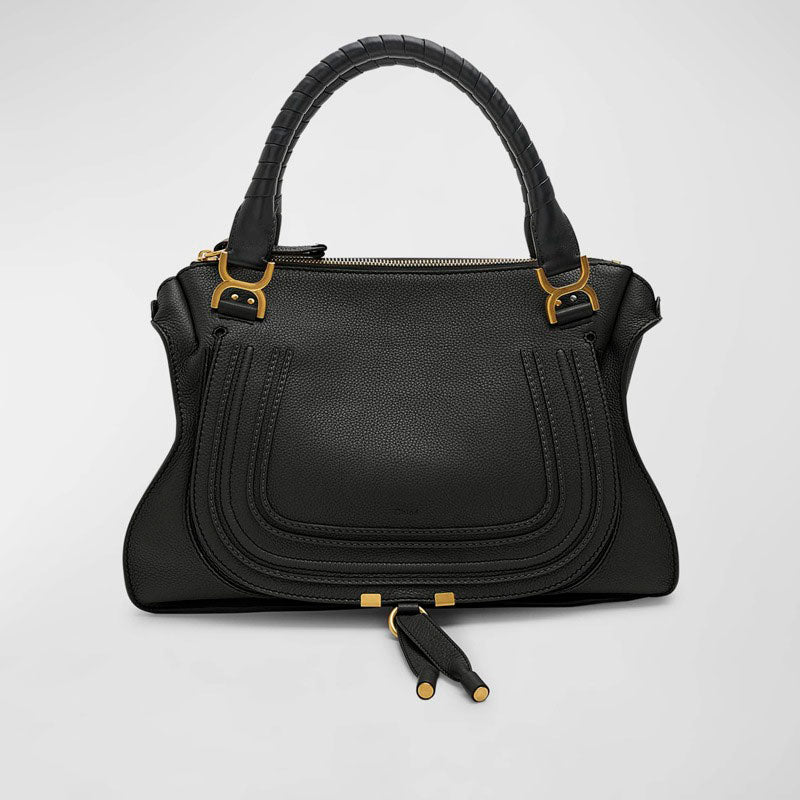 Bolsa Shoulder Marcie Large Double Carry Satchel in Grained - Mercado de Luxo - O Maior E-Commerce de Bens, Produtos e Serviços de Luxo do Brasil.
