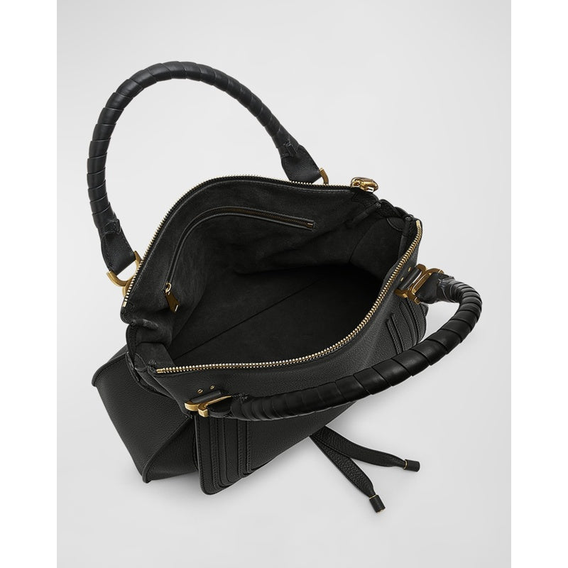 Bolsa Shoulder Marcie Large Double Carry Satchel in Grained