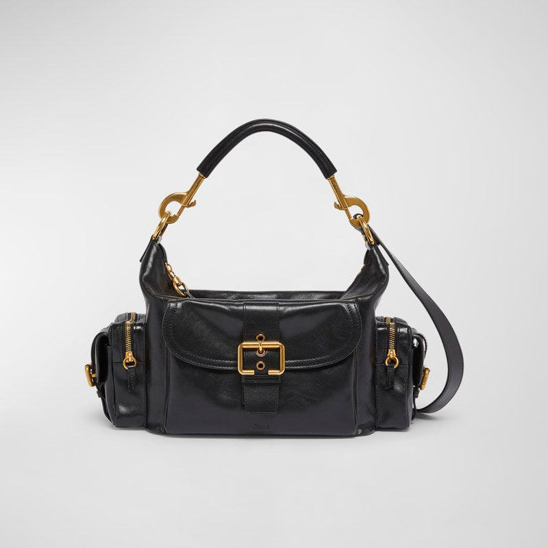 Bolsa Shoulder Camera Medium in Natural Shiny Calfskin - Mercado de Luxo - O Maior E-Commerce de Bens, Produtos e Serviços de Luxo do Brasil.