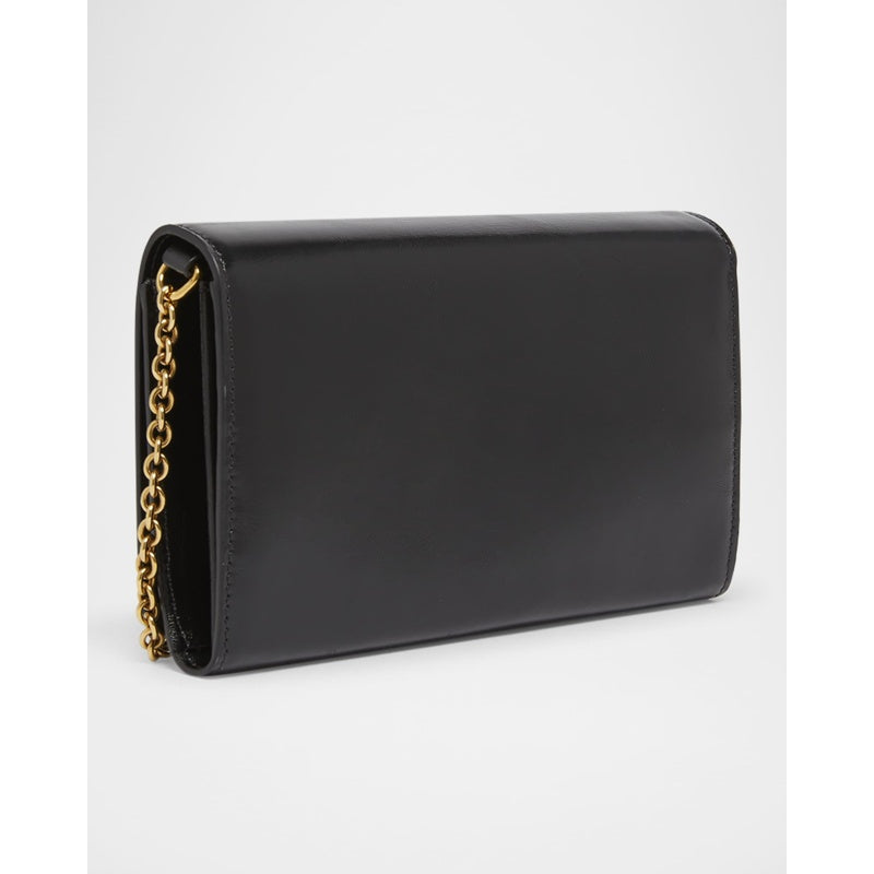 Bolsa Crossbody Iconic Flap on Chain in Shiny Calfskin
