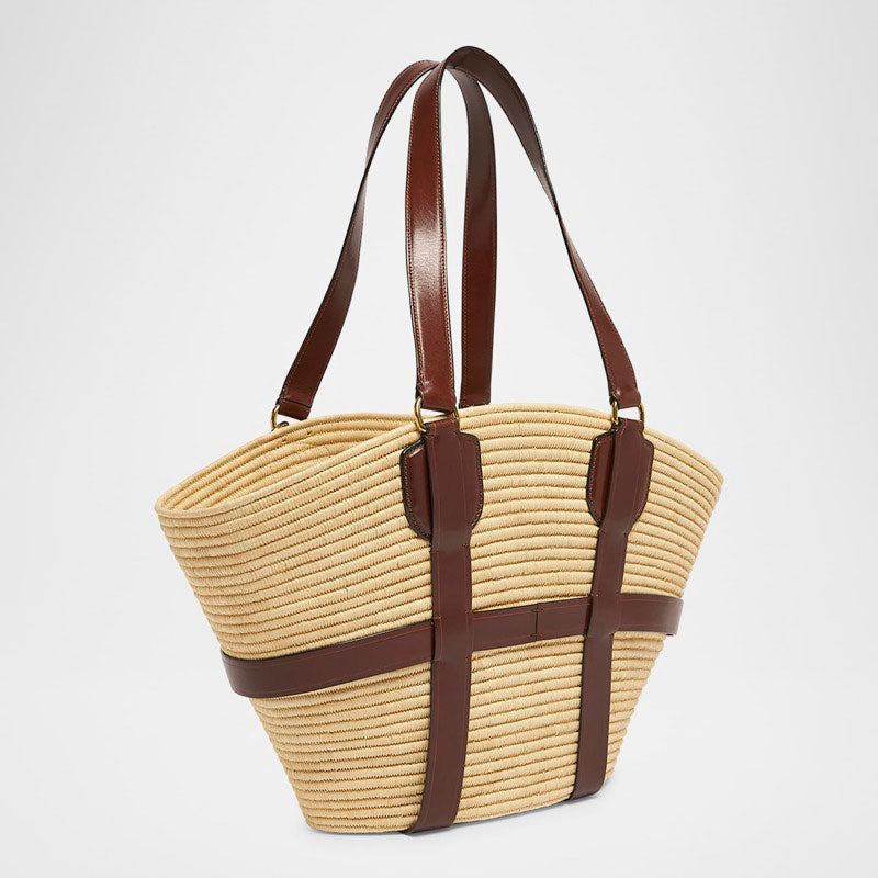 Bolsa Beach Kerala Large Basket in Fabric - Mercado de Luxo - O Maior E-Commerce de Bens, Produtos e Serviços de Luxo do Brasil.