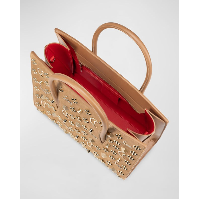Bolsa Handle Paloma Medium  in Loubinthesky Suede