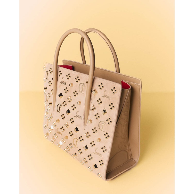 Bolsa Handle Paloma Medium  in Loubinthesky Suede