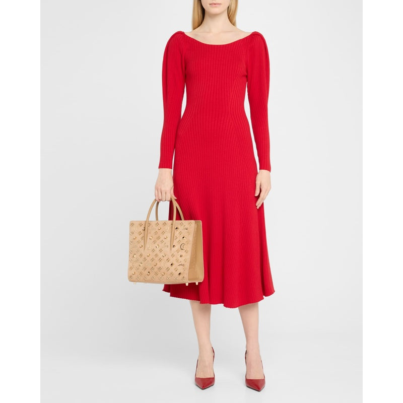 Bolsa Handle Paloma Medium  in Loubinthesky Suede