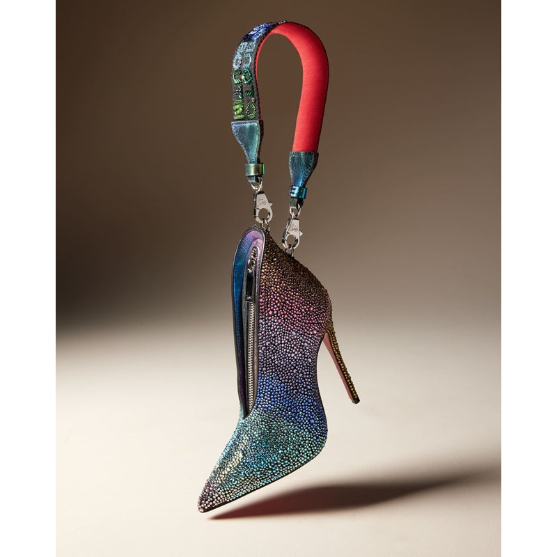 Bolsa Crossbody A B Charm in Rainbow Strass