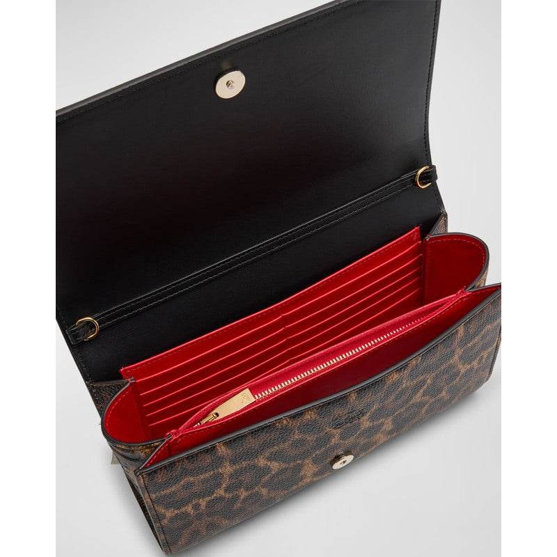 Bolsa Crossbody Paloma Spike Leopard-Print on Chain