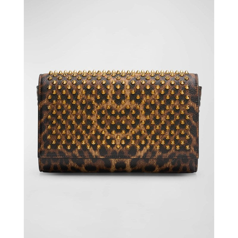 Bolsa Wallet Paloma Spike Leopard-Print on Chain