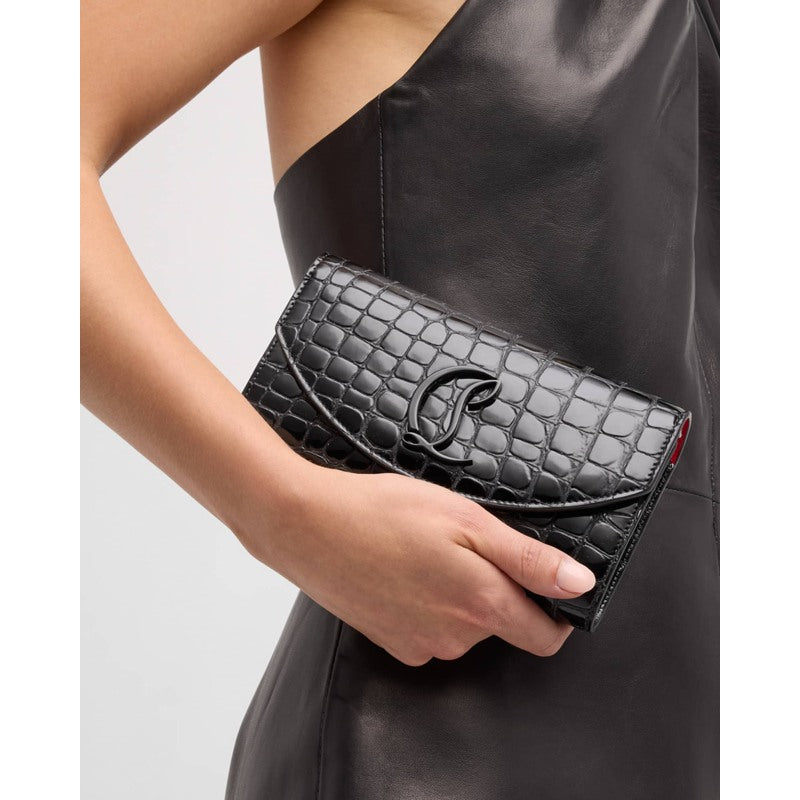 Bolsa Clutch Loubi54 on Chain in Alligator Embossed