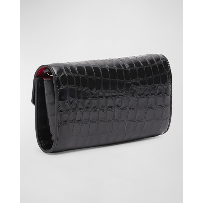 Bolsa Clutch Loubi54 on Chain in Alligator Embossed