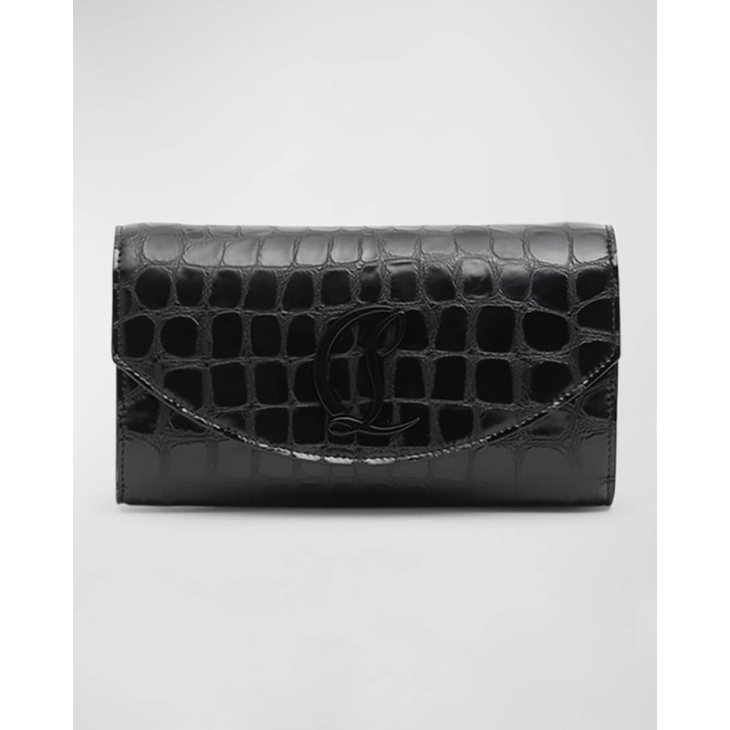 Bolsa Clutch Loubi54 on Chain in Alligator Embossed