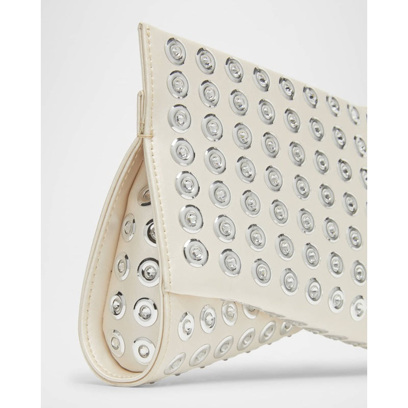 Bolsa Clutch Loubitwist Small Boum Mirror in Crepe Satin