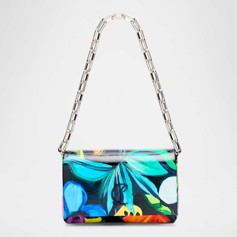 Bolsa Shoulder Loubi54 Small in Flower Strass Naplak - Mercado de Luxo - O Maior E-Commerce de Bens, Produtos e Serviços de Luxo do Brasil.
