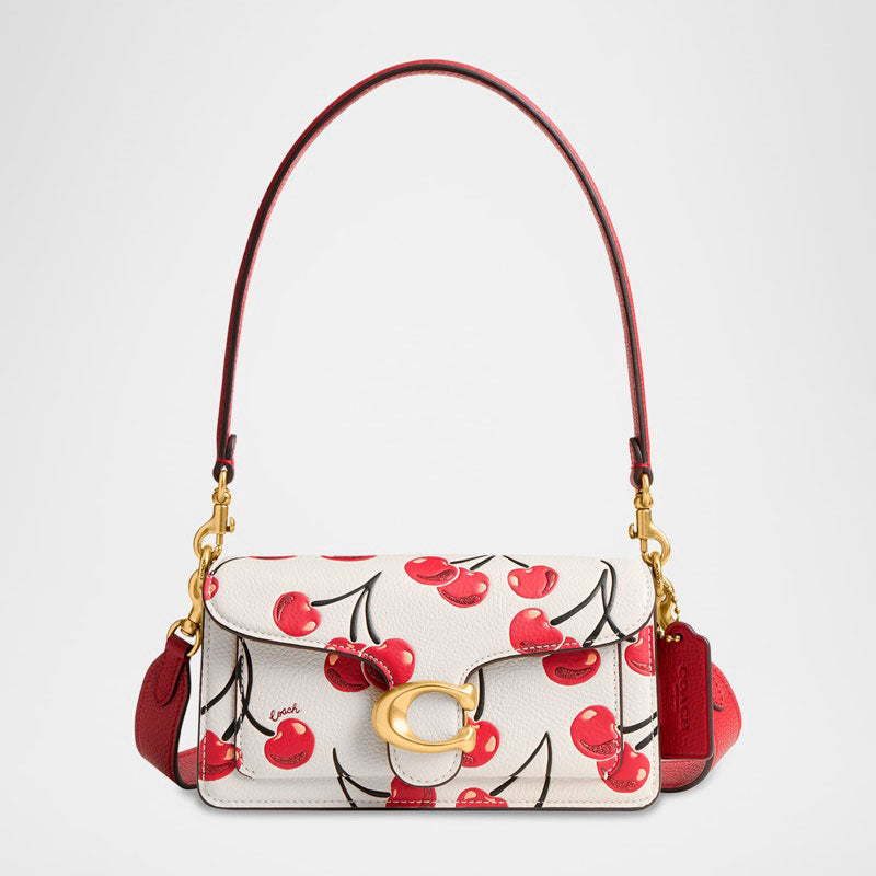 Bolsa Shoulder Tabby 20 Cherry-Print - Mercado de Luxo - O Maior E-Commerce de Bens, Produtos e Serviços de Luxo do Brasil.