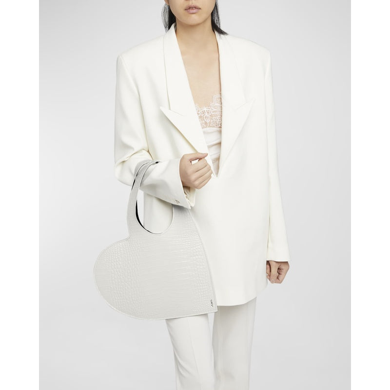 Bolsa Shoulder Mini Heart Croc-Embossed