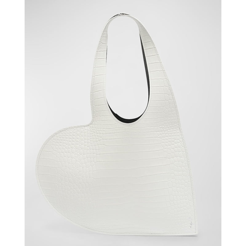 Bolsa Shoulder Mini Heart Croc-Embossed