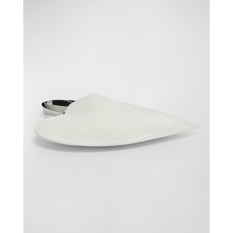 Bolsa Shoulder Mini Heart Croc-Embossed