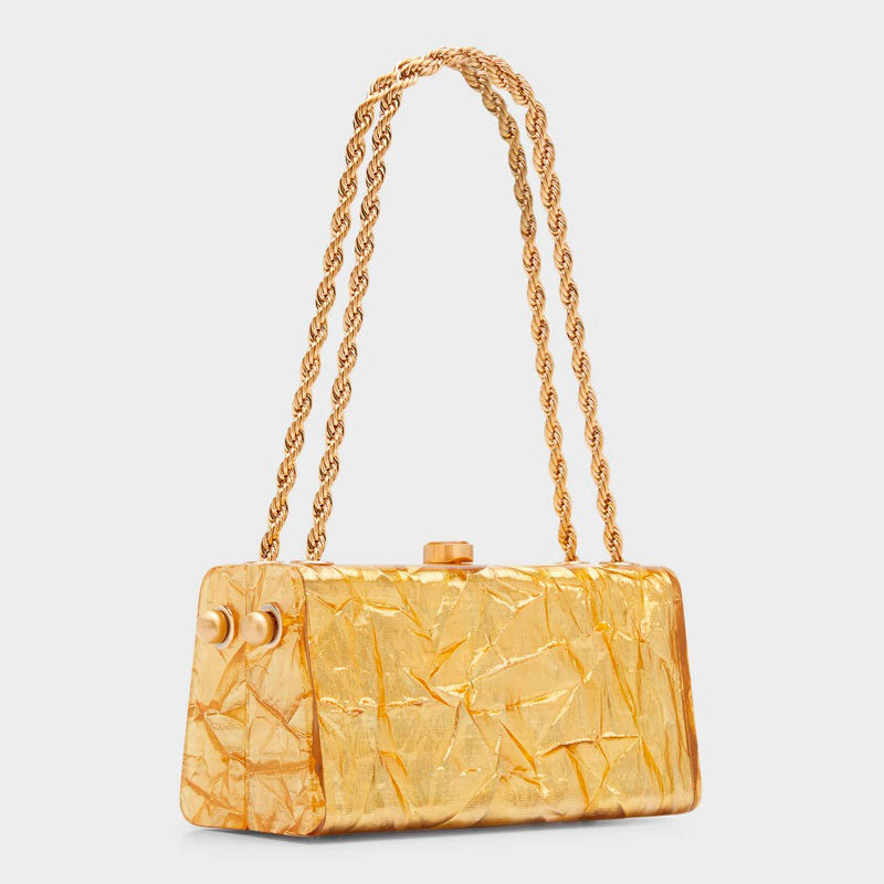 Bolsa Shoulder Hajar Crinkled Acrylic Chain - Mercado de Luxo - O Maior E-Commerce de Bens, Produtos e Serviços de Luxo do Brasil.