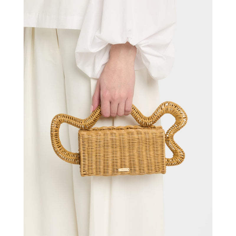 Bolsa Clutch Elsa Wavy Rattan