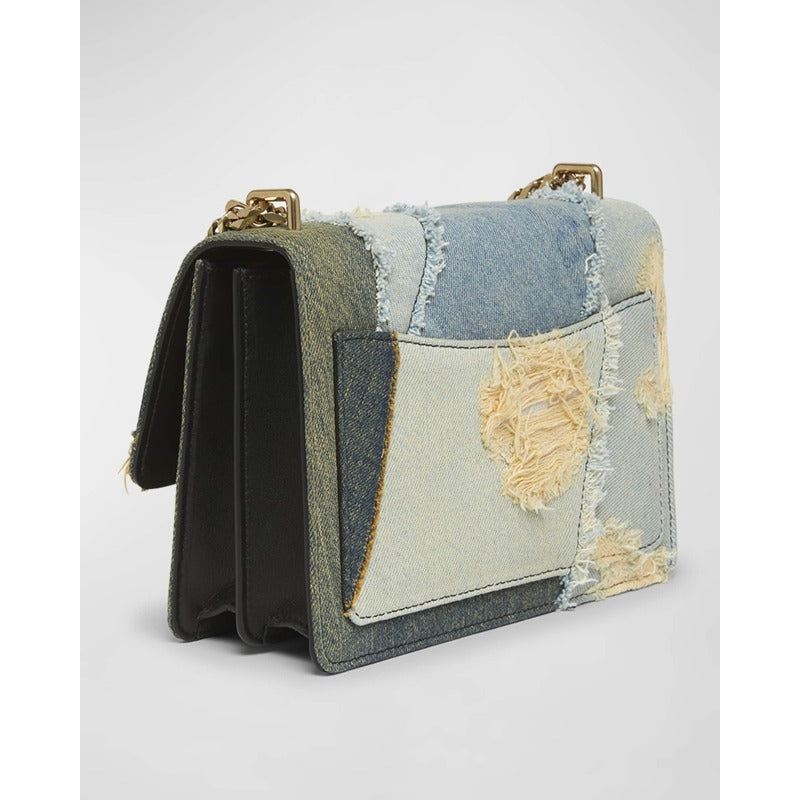 Bolsa Crossbody Patchwork Denim