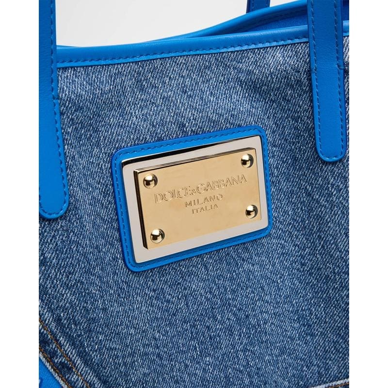 Bolsa Shopper Floral Denim