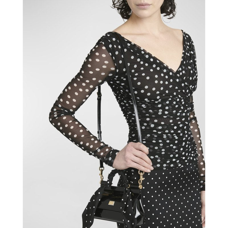 Bolsa Handle Sicily East-West  with Polka-Dot Scarf